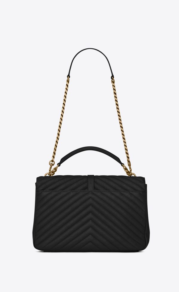 YSL College Large Chain Bag In Quilted Leather Black | 2945713-ZP 3 YSL College Large Chain Bag In Quilted Leather Black | 2945713-ZP - Image 2