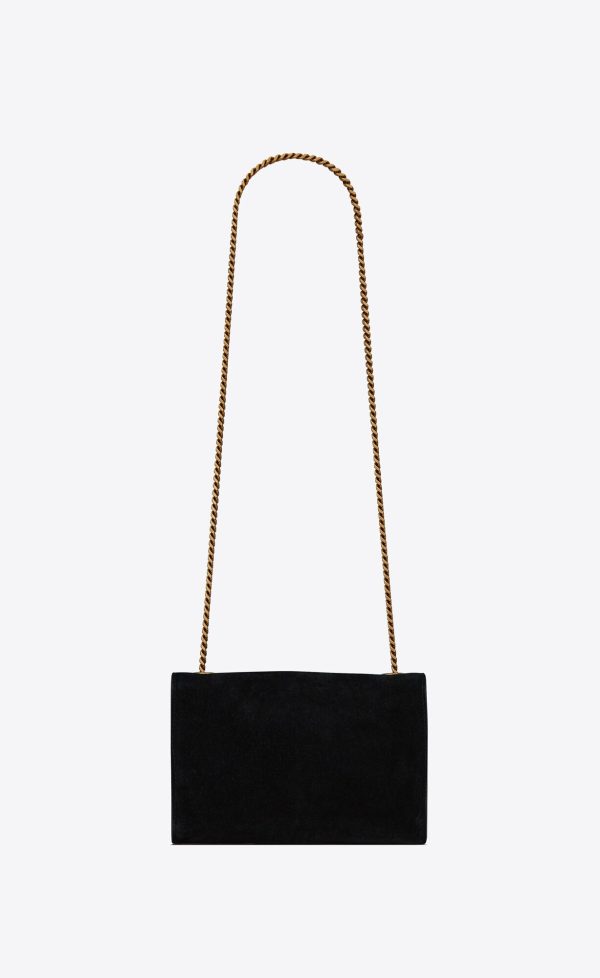 YSL Kate Small Supple/Reversible Chain Bag In Suede And Leather Black | 1598674-TV - Image 3