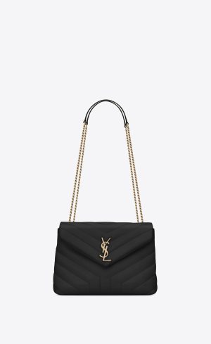 Saint Laurent Outlet Bags 10 YSL Loulou Small Chain Bag In Quilted "Y" Leather Noir | 8170346-BD