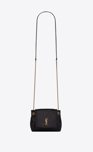 Saint Laurent Outlet Bags 3 YSL Mini Nolita In Lambskin Black | 3712468-VZ