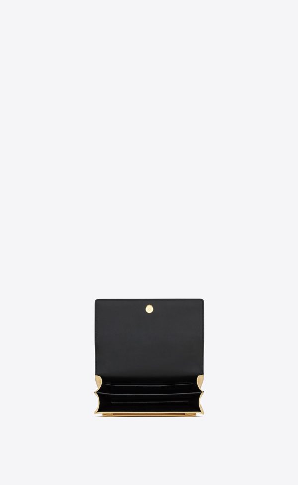 YSL Sunset Medium Chain Bag In Smooth Leather Black And Off White | 7605483-WO 9 YSL Sunset Medium Chain Bag In Smooth Leather Black And Off White | 7605483-WO - Image 5